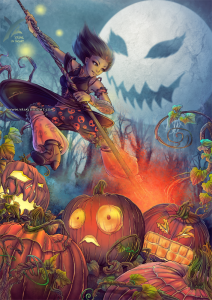 Pourfendeuse de Citrouille pour Halloween - grand format