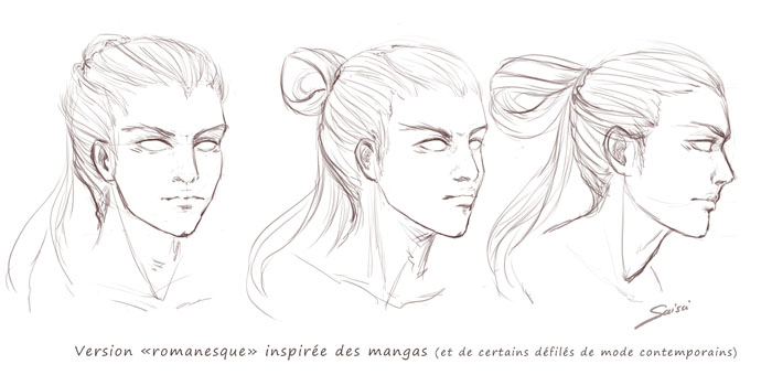 Croquis d'étude pour un personnage masculin | Association Wazabi | Convention manga Wazabi Nantes