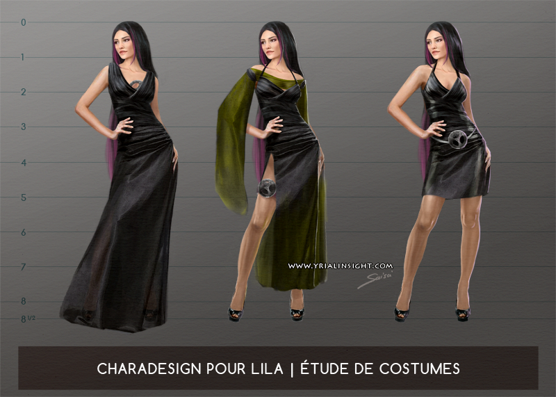Costumes pour le personnage de Lila, JdR Vampire