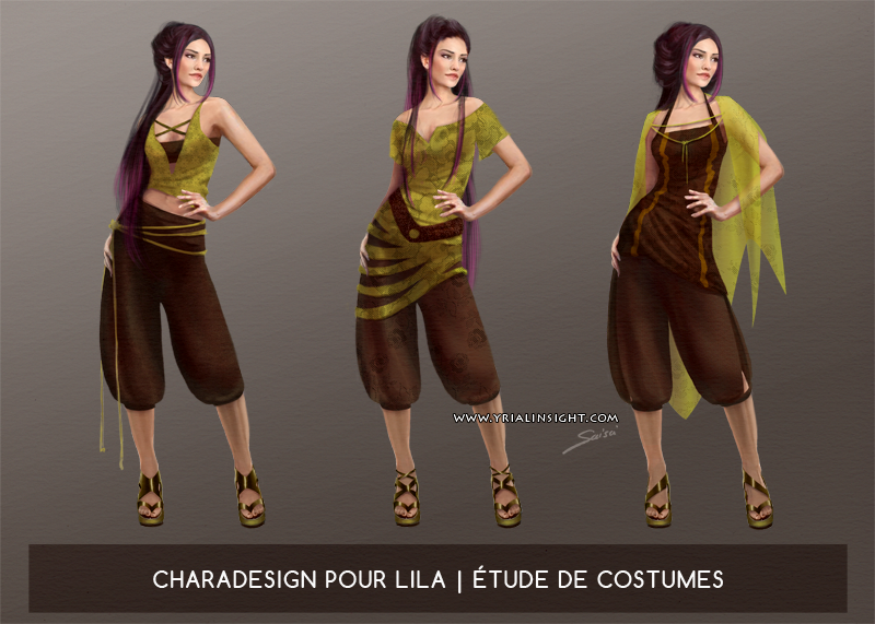 Costumes pour le personnage de Lila, JdR Vampire