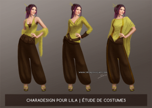 Costumes pour le personnage de Lila, JdR Vampire