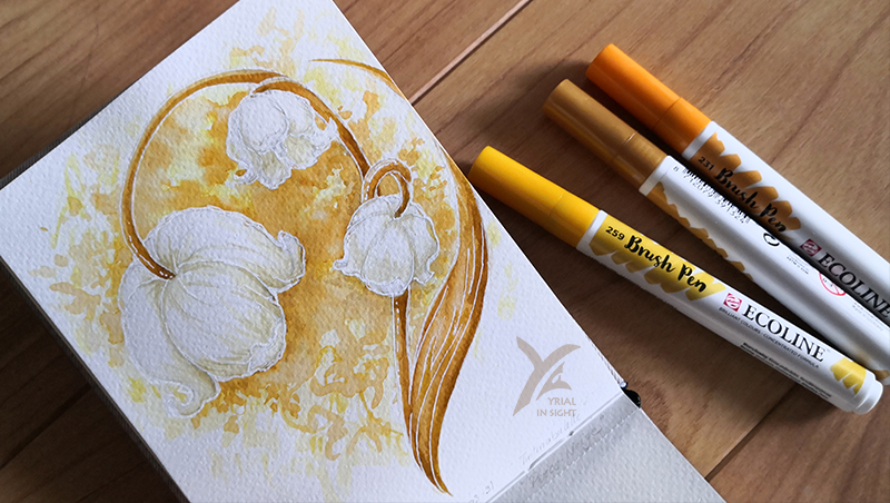 Feutres Aquarelle, fleurs en dentelle – Yrial In Sight