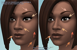 modifications en détail sur plusieurs aspects du visage