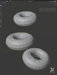 Meshes 3D sous Blender, un Torus en donut