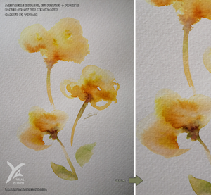 Fleurs à l'aquarelle, exercices en loose watercolor ou peinture directe, avec Ecoline