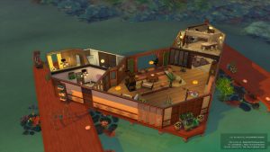 défi de build en jeu vidéo : lot résidentiel pour Les Sims 4