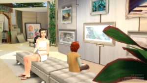 jeu vidéo Les Sims 4 : Sims au musée Saisei Q Museum | build de SaiseiSims