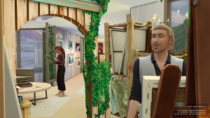 jeu vidéo Les Sims 4 : Sims en peinture, sur chevalet et sur tablette | build de SaiseiSims