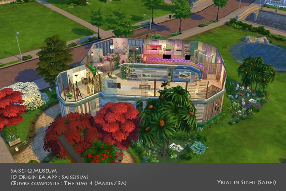 build Les Sims 4 : Saisei Q Museum | étage supérieur