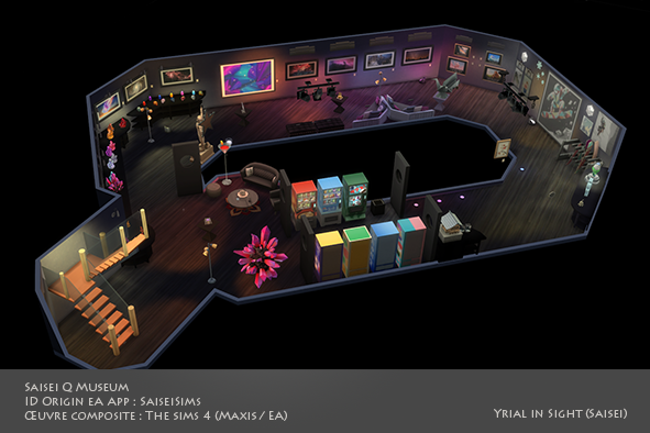 build Les Sims 4 : Saisei Q Museum | sous-sol 