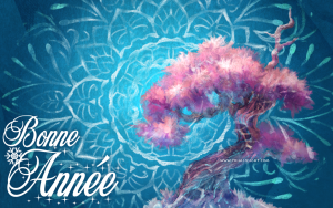 Bonne Année Illustrée ! Meilleurs vœux en peinture numérique par Saisei sur Yrial in Sight.