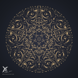 mandala floral de style occidental