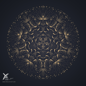 mandala floral de style occidental, variante
