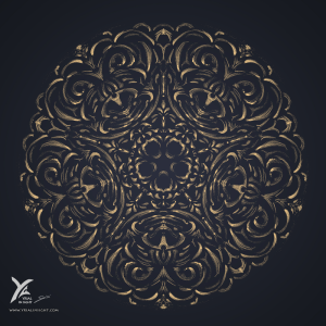 mandala floral de style occidental, variante