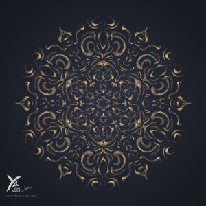 mandala floral de style occidental avec un effets de piquant