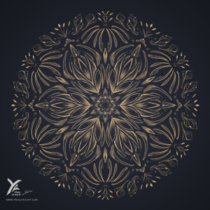 mandala floral de style occidental et méditerranéen