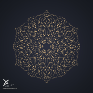 mandala floral de style varié