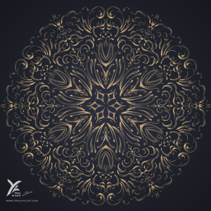 mandala ou en tout cas, un dessin géométrique évoquant des fleurs et des enluminures