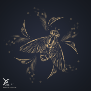 abeille dans un mandala, version 1